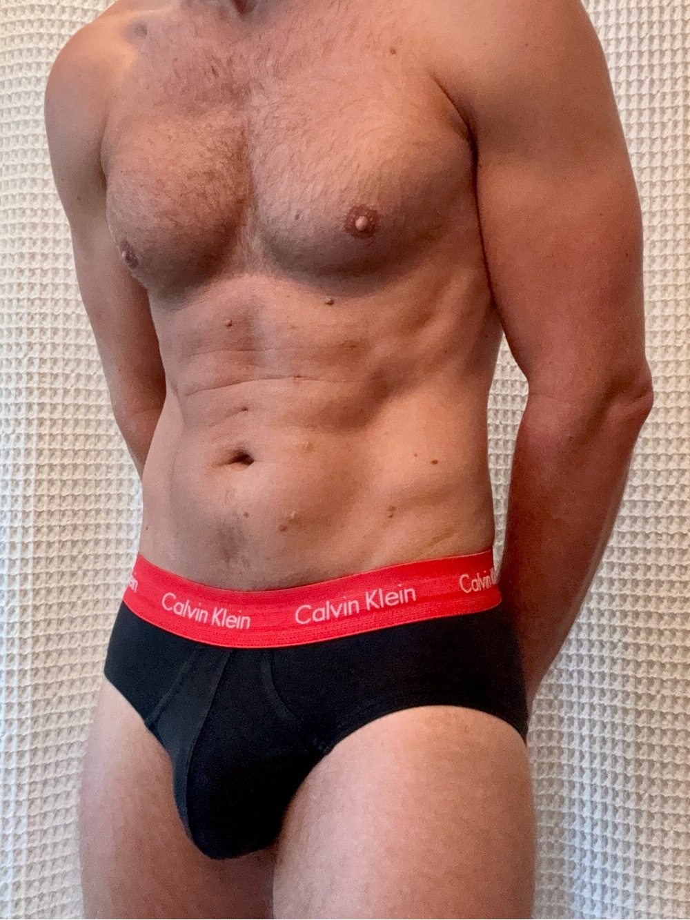 Calvin Klein Cotton Brief | Medium | Black & Red